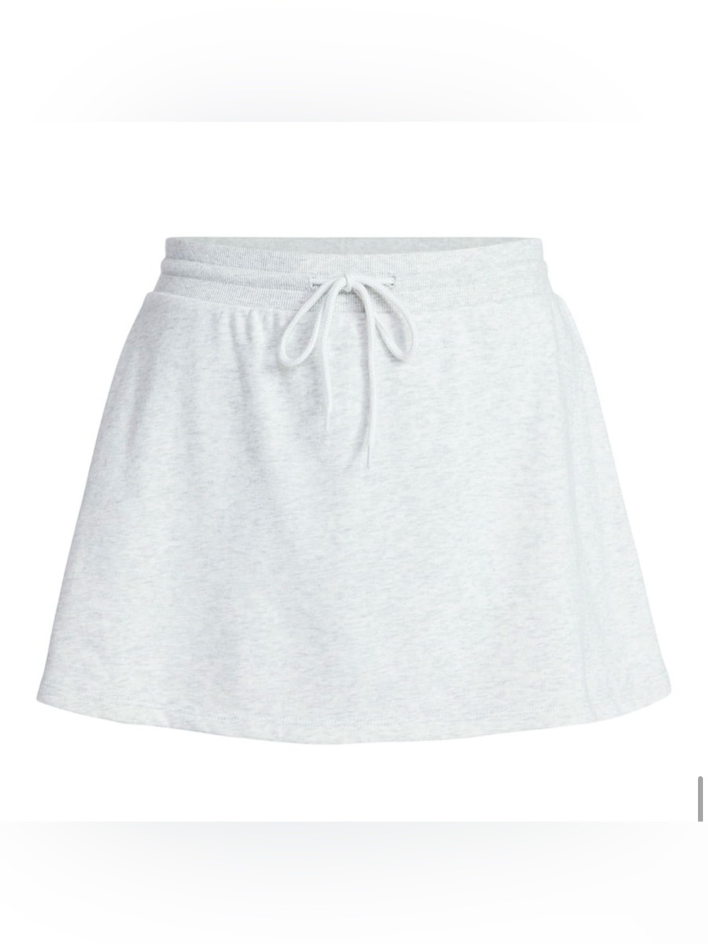 No Boundaries Light Heather Gray Drawstring Mini Skirt